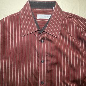Marc New York Andrew Marc Red XL 17 34/35 Long‎ Sleeve Dress Shirt